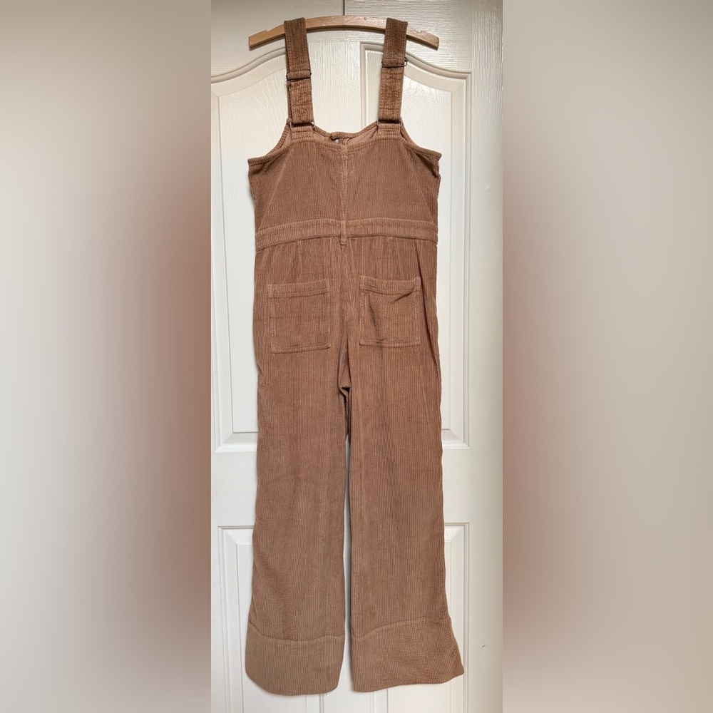 Aerie Wide Leg Corduroy Overalls Womens Large Cinnamon Brown Boho NWT - Picture 7 of 11